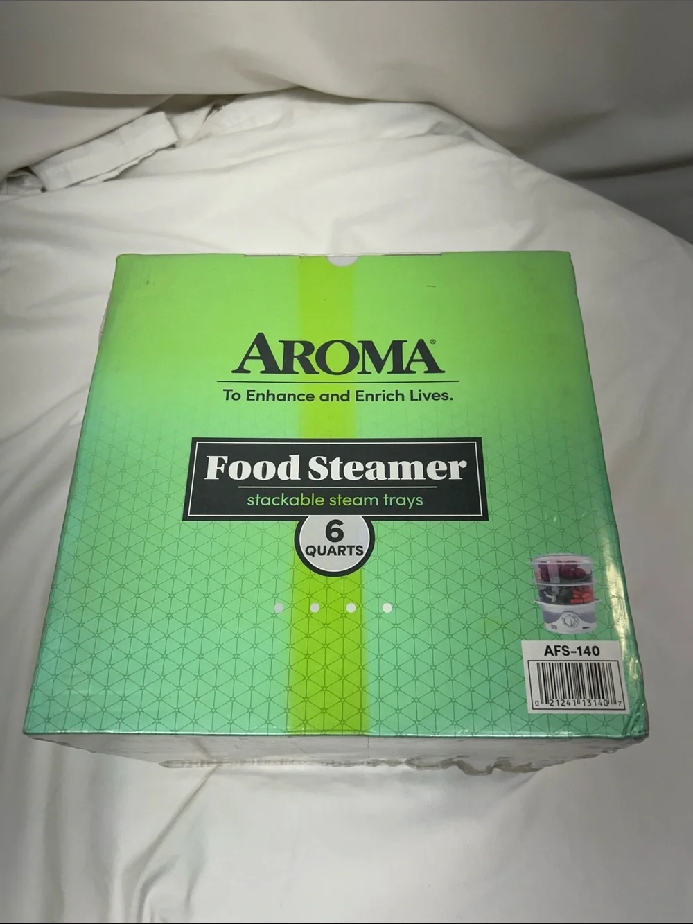Aroma 6-Quart Food Steamer Stackable 2-Tier Baskets NEW IN BOX